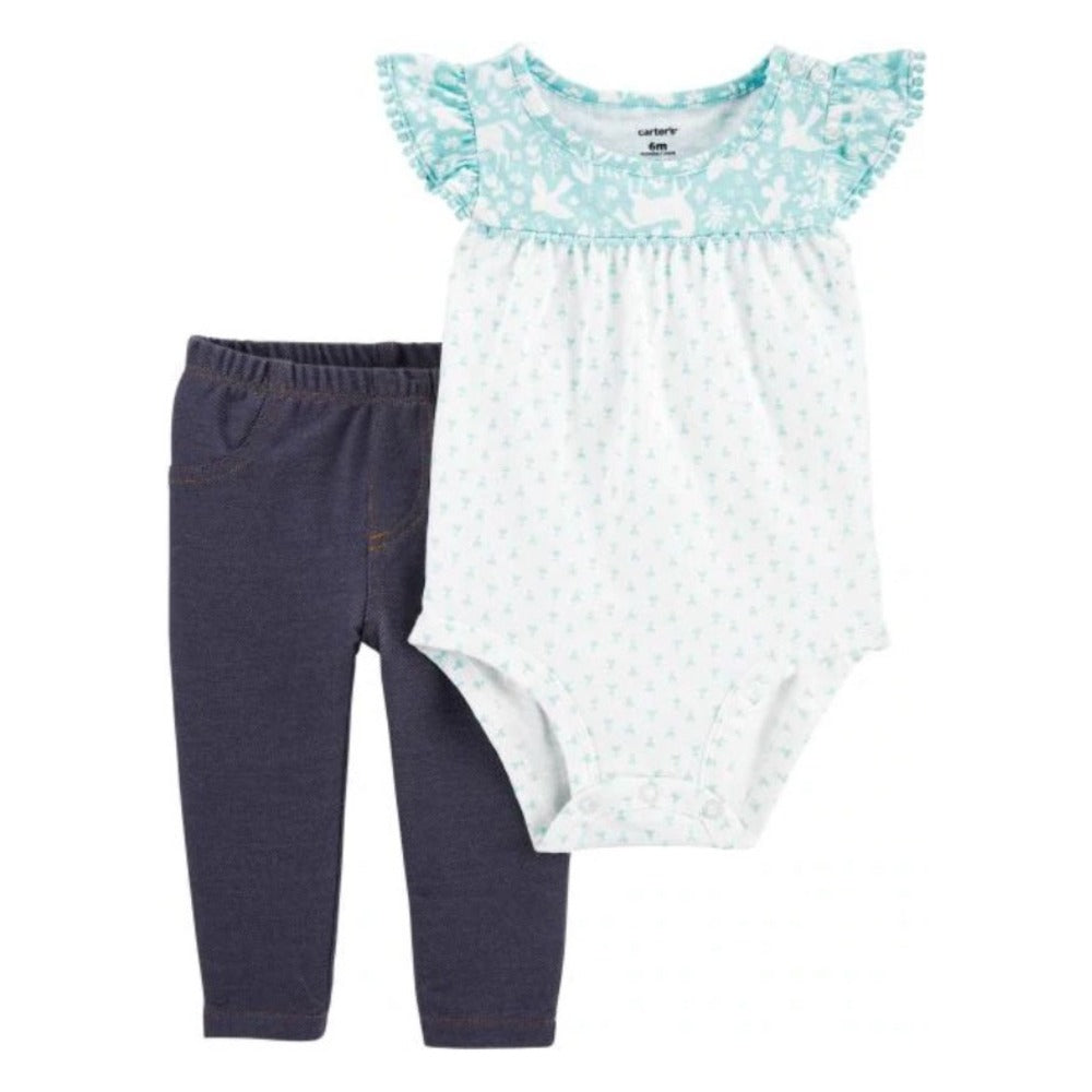 Baby Girl Carter's 2-Piece Crochet Bodysuit Pant Set